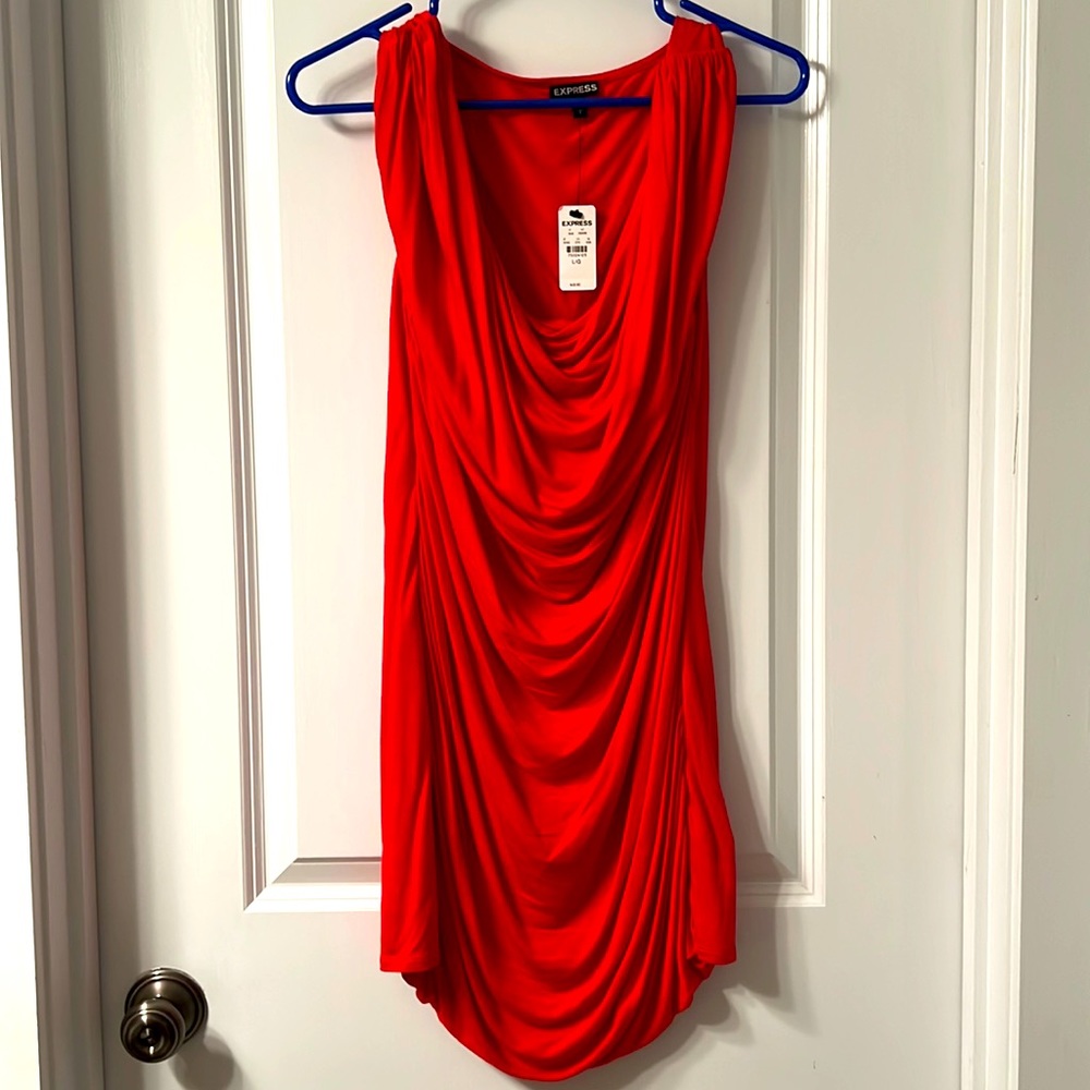 NWT Express Red Scoop Neck Shirt